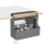 Cutie portabila cu organizator Leitz, material textil rezistent termic, cu maner si suport prindere pe birou, gri